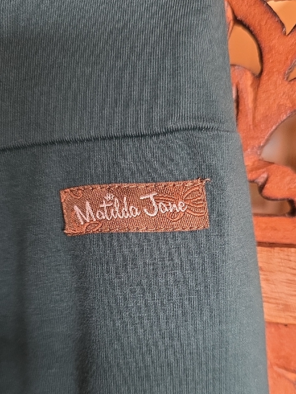 Matilda Jane Forest Green Pants with Embroidered Patch - Picture 2 of 6